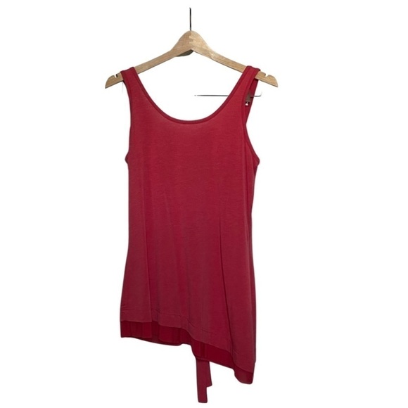 NANETTE Lapore Asymmetrical Scoop Neck Tank with Bow Poppy Red Women’s Medium. - Picture 15 of 16